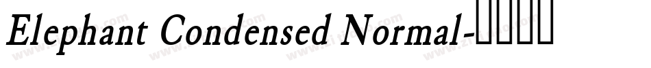 Elephant Condensed Normal字体转换